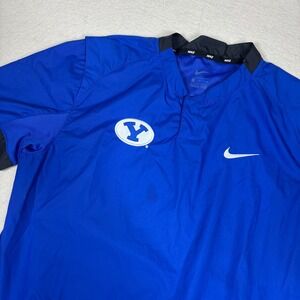 Nike BYU Cougars Short Sleeve Lightweight Pullover‎ Womens S Royal Team Issued
